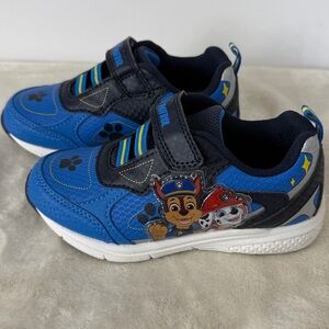 Paw Patrol Boy's Adjustable Size Sneakers Blue & Black Size 10 New Without Tag